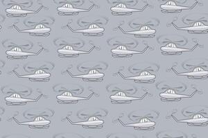 Seamless funny helicopter pattern for printing on clothes or t shirt for kids or use for background vector