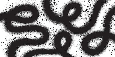 Abstract grunge lines background. Graphic Pattern with Wavy Lines in graffiti style with black spray paint. vector