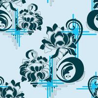 seamless abstract floral background with modern leaves. EPS 10 vector