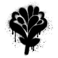 Spray Painted Graffiti flower Sprayed isolated with a white background for logo, design, and other. vector