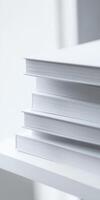 Architectural macro close up of intersecting minimalist design elements photo
