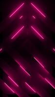 Sleek stylish tech background with glowing pink neon light beams and diagonal shapes. Full HD and looping vertical abstract technology animation. video