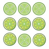 Set of lemon slices vector