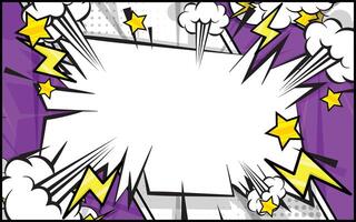 Pop art comic background with popart colors and empty space in the middle vector