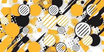Circle background with orange abstract pattern vector