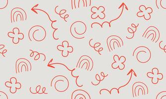 A pattern of various abstract icons vector