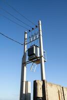 A large electrical tower photo