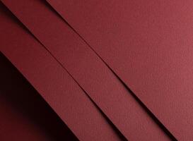 Paper texture with deep red tone, clean smooth surface and geometric line overlay, burgundy designer photo
