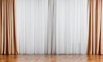 Minimalist curtain in special full frame for use by decorators and architects classic photo