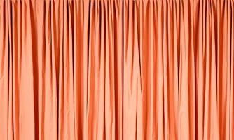 Minimalist curtain in special full frame for use by decorators and architects orange photo