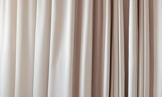 Minimalist curtain in special full frame for use by decorators and architects white photo