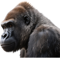 A gorilla gives a smug look directly into the camera as if it knows no one can challenge it png