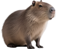 A curious capybara staring directly into the camera with a sweet and sincere expression png