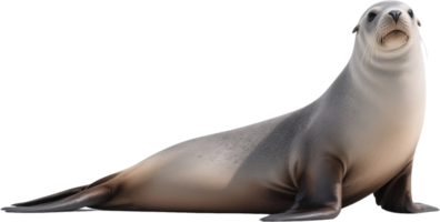 A curious sea lion playfully stares into the camera with whiskers twitching in coastal light png