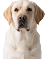 Labrador close-up shot of the face with gentle eyes and soft fur in a relaxed expression png