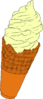 Ice cream in waffle cone png