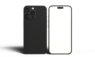 smartphone mobile pro max 16 sixteen series front back view white isolate mockup empty blank touchscreen technology frame communication smartphone mobile phone portable advertisement sale png