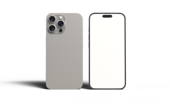 Smartphone telephone front back view camera object communication technology mobile empty blank touchscreen device display business mockup mobile smartphone portability digital marketing sale present png