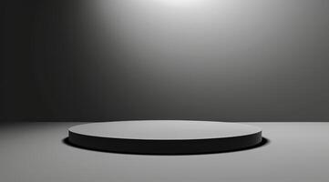 Large empty stage with a black surface photo