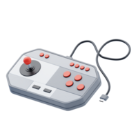 Accessibility Game Controller 3D Icon. Retro style wired game controller 3D Icon png