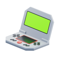 Portable dual screen game device 3d icon. Dual screen handheld 3D Icon png