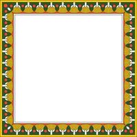 colored square Egyptian ornament. Rectangle, frame, ancient Egypt. Pattern of lotus flowers and sun vector