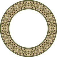 Classic Greek color round ornament. pattern, circle of ancient Hellenes. European border - ring. vector