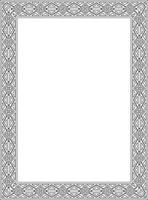 black contour square classic renaissance ornament. Rectangle, european border, style frame vector