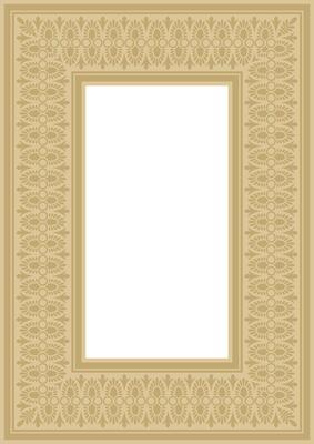 Classic Greek golden square ornament. pattern, ancient Hellenic rectangle. European border.