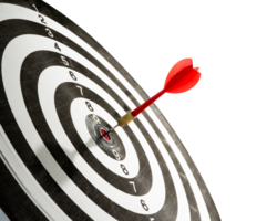 red dart on target success isolated png