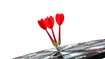 red dart on target success element png