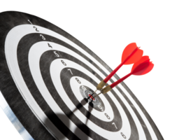 red dart with target for business png