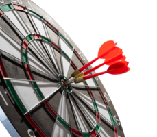 three red dart on target png