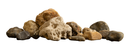 stack of stone on isolated white background png
