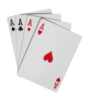 four aces playing card isolated element png