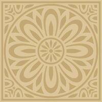 Classic Greek golden square ornament. pattern, ancient Hellenic rectangle. Europe border vector