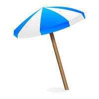 Beach umbrella isolated on white background. Summer. Beach. illustration vector