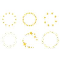 Stars in a circle.round frame. icon. illustration vector