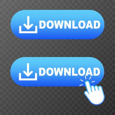 Download button icon. Download icon. Click here button. illustration