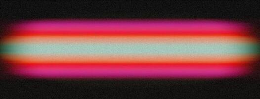 Grainy horizontal gradient background with retro vaporwave colors. Abstract noise texture with vivid red, pink, cyan and black stripes. Trendy digital art style for posters, album covers, and other. vector