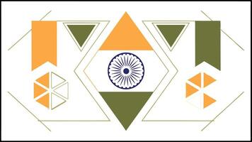 Indian flag abstract design illustration for independence day and republic day celebration 2024 vector