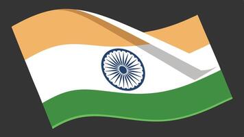 Indian flag waving illustration for independence day republic day design element graphic asset vector