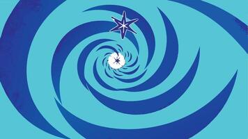 Blue spiral background with star illustration for graphic design projects and wallpaper applications vector