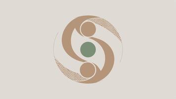 Abstract circle logo design illustration for branding and company identity design concept vector