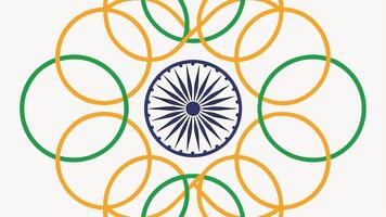 Abstract olympic rings illustration design with wheel for graphic design projects vector
