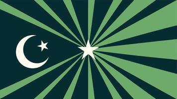 Islamic flag design with star and crescent moon illustration background template graphic art 100 vector