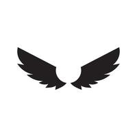 A black and white illustration of a winged bird vector