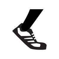 A black and white illustration of a shoe vector