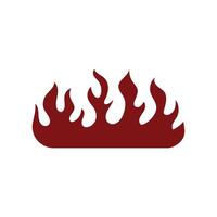 A red fire icon on a white background vector