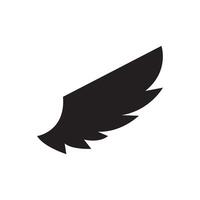 A black wing icon on a white background vector